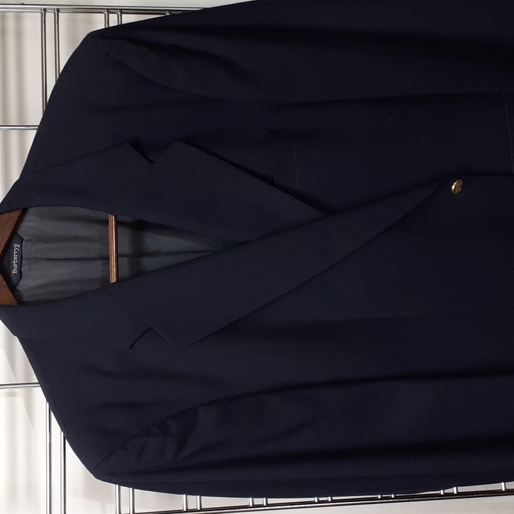 Vintage Burberry Navy men wool Blazer jacket no size